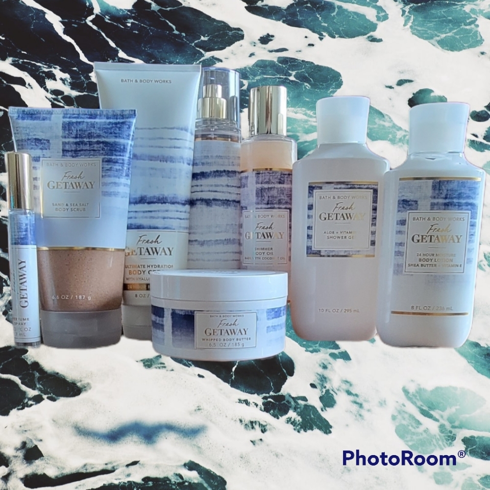 Bath and Body Works Fresh Getaway Complete Body Care Set + Extras
